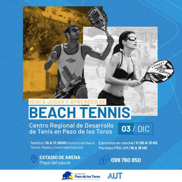 ¡Amantes del Beach Tennis! Este domingo no se pierdan la oportuidad de aprender con las mejores.